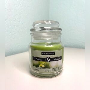 Small Candle 3 oz NEW Energy Luminessence Aromatherapy green